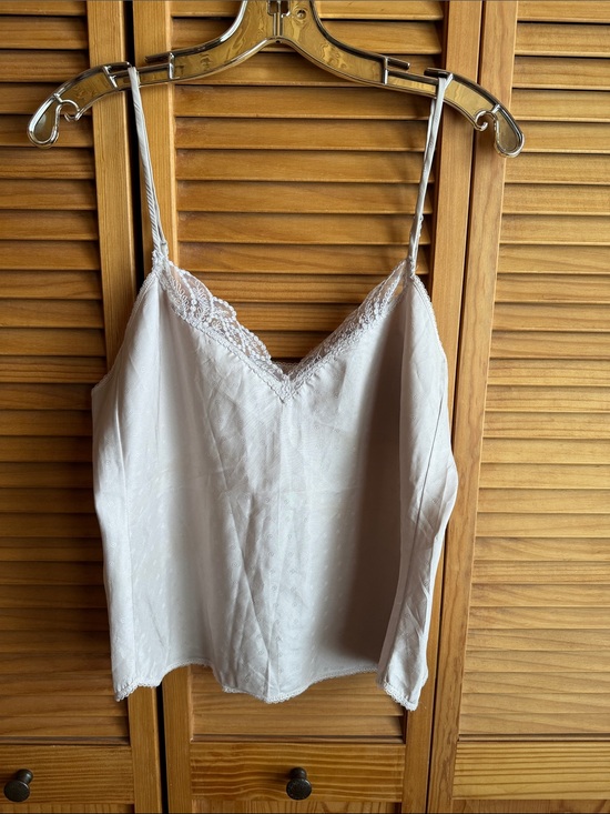 Dior Other - DIOR Silky Lace-Trim Slip Cami Top - Light Beige